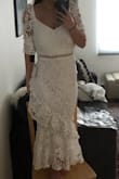 I love how this falls on me. It is challenging for me to find dresses that are appealing on both the model as myself due to height differences. However this dress looks flattering even as a long dress instead of a midi dress. Can't wait to wear it out! - Marina N.