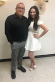 Bought this for my court wedding, I was definitely not disappointed. The material was thick, it was very comfortable and stretchy. It fit nicely and I got a few compliments on it. I'm definitely glad I bought it. The sizing chart pointed me to an L/XL due to my large bust, but knowing myself I opted for a M. - Priscilla T.