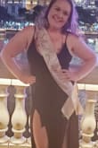 Ordered this for a bachelorette in Vegas. This was actually my backup outfit, but I loved it so much. The slits are pretty high on your thigh but much safer than some of the dresses I saw on the strip. I wore a bralette underneath instead of a bra to give a little color pop and lace detail. Glad I did because it is pretty boobilicious. - Kaitlin J.