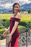 I wore this gown as a bridesmaid in a Napa wedding and it was as classy as it was comfortable! The overall fit was great and the material is forgiving, plus who wouldn't love this burgundy?! Only issues I had was the back of dress bunching at my lower back due to excess material and at times the slit felt like it was too high. I still wouldn't trade it for any other gown! Thankful for Lulus and it's affordable, cute options for occasions like this - Haley H.