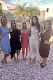 This dress is so beautiful and doesn't wrinkle at all! I wore it after my wedding for more of a comfortable fit and got so many compliments! I ended up sewing the sleeves together and it made it perfect! - Zijadina G.