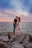 This dress was the perfect dress for engagement pictures!! I ordered a medium, and I typically am always a medium so it runs true to size. If you are unsure don't worry because it's a wrap dress that ties as tight as you need it too. The straps also adjust! - Laura D.