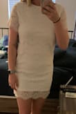 Ordered a medium at first but was too baggy so exchanged for a small! I really like it and thought it fit great. It was perfect for my engagement party. - Chelsea A.