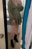 I ordered a size small. The dress was super cute on, but too short for my height. I had to return it because of the length. It fits nicely everywhere else, so if you're shorter than me I would recommend it. - Aubry G.