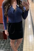 Love this bodysuit.  The medium is a perfect fit and that's what I normally wear in Lulus.  It's great with jeans, skirts, dress pants.  First, I bought the red and then ended up getting the black and blue one.  Fabric is stretchy and high quality.  I always get so many compliments on it too.  Love it!  My photo doesn't even do it justice but it's a good idea of what it looks like for a work outfit. - Allison J.