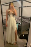 It's a little loose on me but I also have a small chest. Super excited to wear it to my bridal shower brunch - Doen F.
