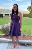 I ordered this in a large for my 14 year old. I had to have it tailored because she's actually a medium but they were sold out. She got many compliments on a classy choice for her soccer banquet. - Frances V.
