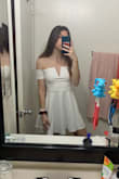 Love this dress, it's super cute! It just runs a little large. I have two lulus dresses in size small that fit me, but when I ordered a small in this dress it was way too big, so I had to return for an XS. It's super comfy and the material feels really nice! Your nipples will probably show in the white dress through unless you get some covers - Jillian D.