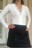 I love this top that I got it in 2 colors.It's so pretty. You can dress it up or down. It goes well with my leather skirt and jeans. - Grace F.