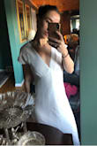 The dress fit is a tiny bit big but honestly if it were smaller you wouldn't be able to tell the difference. It's super comfy and hits right in all the right places. Looks exactly how it does in the pic. Can't wait to wear it out. - Samantha V.