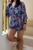 Perfect piece for a vacation date night. This romper fit perfectly. I used fashion tape for the breast area since i am smaller up top. It worked out! - Jamie A.