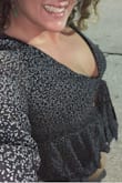 Really love this! It's sexy and fun. Loose on bottom so even if your thighs touch it isn't a problem. Hides any belly and shows off some under boob! It is a bit short but otherwise a great romper for going out. I'm a size 14 in most all clothes, with an hour glass shape. If it weren't for that, this wouldn't fit! - Rozalyn S.