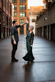 I love this dress, the material is high quality, the color is gorgeous and the slit is perfect. I wore heels and it hit the ground but I am short. I ordered for photos but will wear again! - Kasey M.