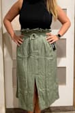 The skirt is adorable! The material is incredibly soft! The length is great! My only issue is it's a tiny bit small in the waist area for a true medium, but I still love it. - Marletta C.