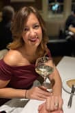 I wore this for my anniversary dinner. The top was a little big but it still fit nice. I wasn't a huge fan of the way the elastic looked at the shoulder but I still like it and it fit nicely overall. Recommended if you're looking for a flattering jumpsuit and I've tried and returned sooo many on this site! (Sorry for the photo, I don't have one of the whole suit but you can see the elastic on the shoulder here.) - Alyssa F.