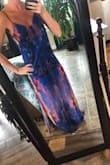 This dress is perfect for a relaxing day at home or a nice day out! Would have to wear a little heel for it to not touch the ground. Very comfortable. - Christina B.