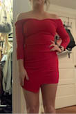 So the wrong size was sent to me and I'm normally a large. I was still able to zip this medium dress but,  very stretchy material, just wasn't what I was going for. Also I looked like a sausage. - Amanda B.