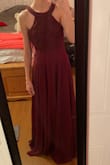 Bought for a wedding, absolutely amazing dress! If you like it, buy it 100% worth it! It runs very long so i had to get it hemmed. Its double layered fabric, gorgeous details! Zipper is a little stiff though. - Kiana M.