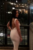 This is probably my favorite dress. Conservative and sexy in the back. - Christine S.