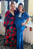 Bought this dress for my best friends baby shower. I'm short and thiccc and it fit perfectly. Bought a size L and got so many compliments. First photo is at the shower, 2nd photo is when I tried it on when it arrived. - Brooke G.