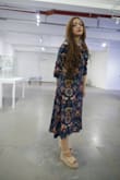 I love that you can eat in this dress as it's not that tight. It's loose but it's ohso elegant! Wore it to one of my art expos opening. And it was a hit. As I walked into the door I caught people's eyes. Received a lot of compliments. I'm small for shoulders are big, I need to get them tailored, however the rest is great. Also the colors are not as bright in person, the print looks a lot more pinkish/reddish in the website pic but is more yellowish/de-satuated. But still looks nice. - Aleyda D.