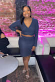 This has become one of my favorite outfits! It's very flattering and you can make it as revealing or non-revealing as you want. The material is very soft and comfortable and the the skirt is lined. - Allison G.