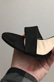 Love the black suede shoes that match the beaded black dress I bought for a cruise. When I get my toenails painted, this shoe will show off my toes and feet with style. - Mary C.