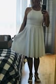 I want a dress that's good for dancing at my summer wedding, and this seems to be it! Fabric is nice- a little bit of texture, a bright white color. - Deb P.