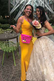 This dress was perfect! Love the trumpet fit! Hugged in all the right places and loved the color with my tan on the cruise wedding I wore it for! Paired it with red accessories and lips and got compliments from friends and strangers alike! - Michelle M.