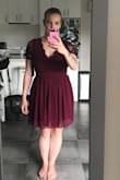 A bit tighter under the bust but I'm carrying more weight at the moment so it's to be expected. Nice dress, perfect for our occasion :) - Ashleigh C.