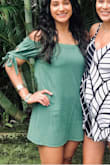 Good material, love how comfortable the dress was and it's the perfect length. The sleeves never rode up and bothered me! Perfect for vacay! - Rachel K.