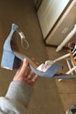 I ordered these to be my wedding shoes, but wore them for my bridal shower too for a pop of blue. They're just a baby block heel so they're super easy to walk around in if you're uncomfortable with taller heels. I'd recommend these to anyone for an event or even every day looks. - Lauren B.