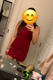 This dress is great! The tie in the back is so cute but it definitely runs big! I'm usually between an XS/S and I ordered the small. If you want it to fit tighter like a club/going out dress definitely size down. I decided to keep it because even though it fits looser and a little boxy it would be great for a wedding guest dress! Just depends on what occasion you're ordering it for/how you like things to fit! Also you can adjust the fit with the tie! - Megha K.