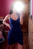 This dress is so cute! i loved the slit and it is a beautiful color - Angela C.