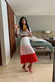 Wore for family pictures on the beach in Mexico. The colors are so beautiful. It's was light and flowing and perfect. - Evelyn B.