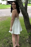 I love this dress! I wore it to a party and got so many compliments. You can adjust the straps in the back, so the fit wasn't a problem. I had to hem the bottom though because it was a little too long. I am short though, so I had a feeling that was going to happen. - Johnna P.