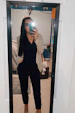 I ordered this as a cover up to a jumpsuit for a work Christmas party I attended. It completed the outfit and was very comfortable, I didn't feel restricted wearing it and it was light weight. It made the outfit look very professional and will go nicely with other outfits for formal events. - Katarina