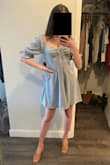 I love this dress! It's super cute and perfect for a not super casual, but not super formal mood. I'm sure you can dress it up with accessories and heels for a more formal occasion. It fits perfectly - I am skinny with a small chest so I was worried it was going to be revealing on top, but it's perfect. My only qualm is that it came a bit wrinkled, but that's no problem at all. - Sarah W.