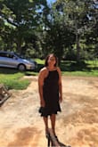Purchased this dress to wear to my dads funeral in Jamaica and it was, as usual, a perfect fit. - Susan C.