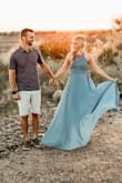 I was looking for a dress to take updated family photos and chose this one based on the reviews. It was magical. Way too long for me but I just wore super high heels and will get it hemmed for future use. Loved the slate blue! - Melissa G.