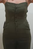 I ordered green color and was disappointed that it's different from the photos. It's more dark and on grey'ish side. Fits well, sticks out a bit on the sides where straps are. Overall nice outfit and will keep it. - Karolina S.