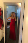 I absolutely love this gown and have never felt more beautiful in a dress. It is classic and beautiful, it gives me curves and the corset top style accentuates my tiny figure. CAN. NOT. WAIT. to wear this to a military ball for my love. I know he's going to love it because it makes me feel so beautiful!! I wish I could post a video because pictures don't do this dress justice!! If you are on the fence definitely try this beautiful dress. - Kyla S.