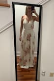 I loved this dress the second I saw it. Had been looking for a perfect dress to wear to my bridal shower, and this fit the bill! 

Ordered one of the dress, I tried it on, it fit right, but as I stared at myself in the mirror I felt like something about it didn't seem right. Sat on this for two days, kept staring at the picture, and eventually realized what was bugging me about it. It was the cut of the fabric and how the floral pattern fell. My entire boob on one side had no flowers AT ALL. 

Naturally I look back at the model photograph to see her flower pattern falls perfectly and evenly all over. I ordered two more of the dress and thankfully one of them was good enough/had enough color on the top. Returning the others. 

For some, this may not be something that bothers you, but for me I needed it to feel balanced. Two photos of two different dresses to show the variation.

If youre particular like I am, recommend buying 3-4 of the dress to make sure you have one option you like. - Gillian D.