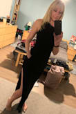 Absolutely love this dress! I have it in 3 colors! I normally wear a Small but ordered Medium so it wasn't too tight in the hips and make the pockets look weird. Glad I got the Medium. - Mel B.