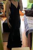 Okay so I was hesitant to buy this dress since there were no reviews but I decided to take one for the team and get it anyway. For some context, I am smaller on the top and sort of curvier on the bottom, have always fluctuated between medium and small. I have purchased a size small Lulus dress once before that also fit nicely, so I thought it would be a safe bet to get a size small. The fabric is super stretchy so it fits me perfectly on the bottom, but it is a bit loose on the top since my bust is on the smaller size. Also, because I am smaller on the top one of the straps don't fit as securely as I want it to but that's also not a fault of the dress. Regardless, I think this dress is amazing and super comfortable and I can't wait to wear it!! - Sasha D.