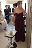 The dress fits perfectly it's a little bit long but I'm really short so I expected it, the fabric it´s really nice and the fit it´s really flattering. - Ana L.