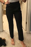 Crotch fits weird. I debated returning but I like the fabric and fit and was in desperate need of black work pants. - Rebecca R.