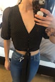 So in love with this top! Perfectly cropped and so cute with the sheer puffed sleeves. Get the top! - Cameron P.