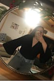 Super cute and fits perfectlyyyy. Flowy and perfect for spring or fall. Maybe even summer too! Love that this top is also reversible! - Wyntr J.