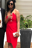 Really pretty dress. I ordered a medium and only problem I had was my bust was too small. I had to fill it in for the dress to fit perfectly. - Valerie N.
